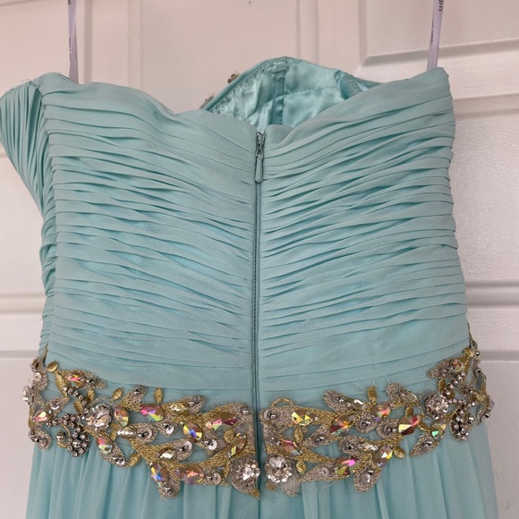 Sherri Hill Tiffany Blue Prom Dress Size 2 - Picture 6 of 7